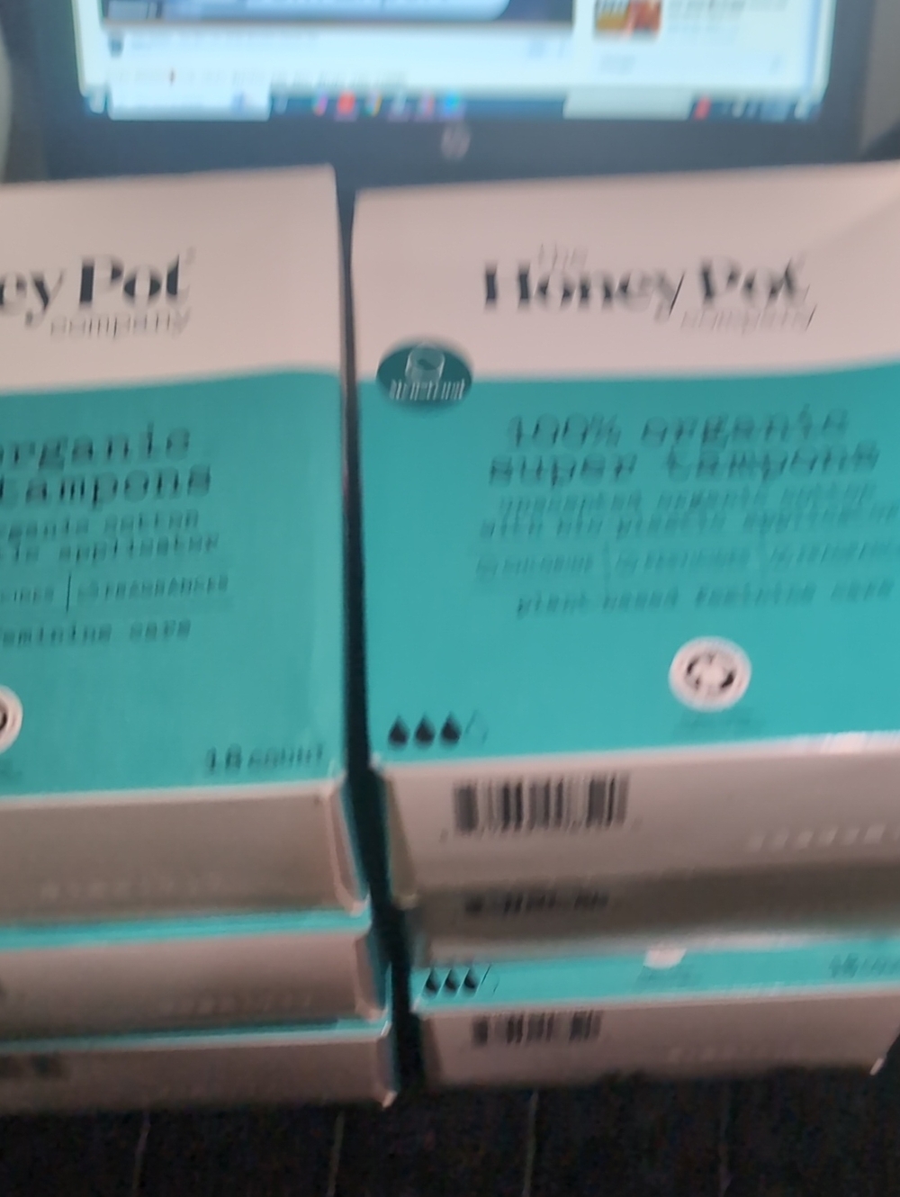 The Honey Pot Company Organic Feminine Tampons - Teal & White Pack